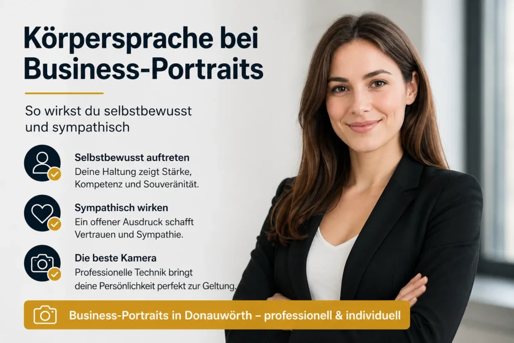 Körpersprache bei Business Portraits – professionelles Businessfoto in Donauwörth