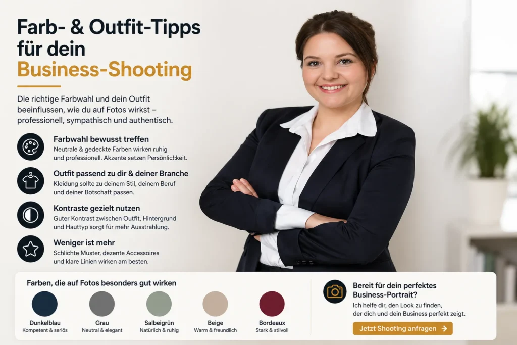 Farb und Outfit Tipps für Business Shooting – professionelle Kleidung für Business Portraits