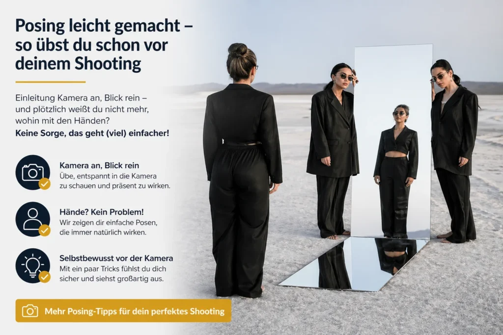 Posing Tipps für dein Shooting – so übst du Körpersprache und Haltung vor der Kamera