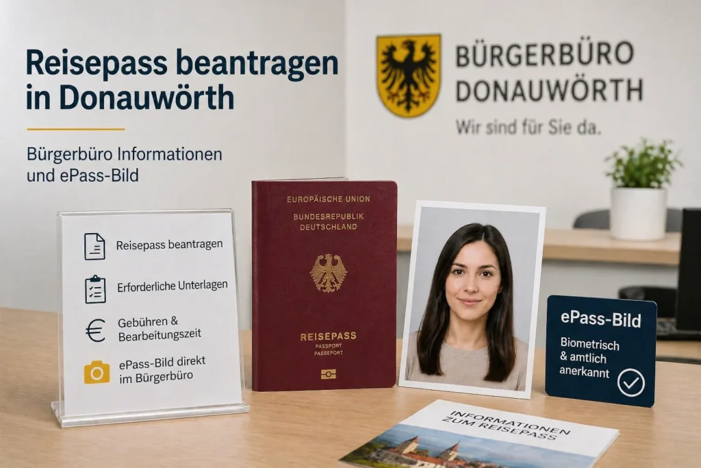 Reisepass beantragen in Donauwörth – Bürgerbüro Informationen und ePass-Bild