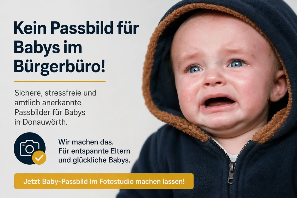 Baby Passbild in Donauwörth – biometrisches Passfoto für Babys im Fotostudio