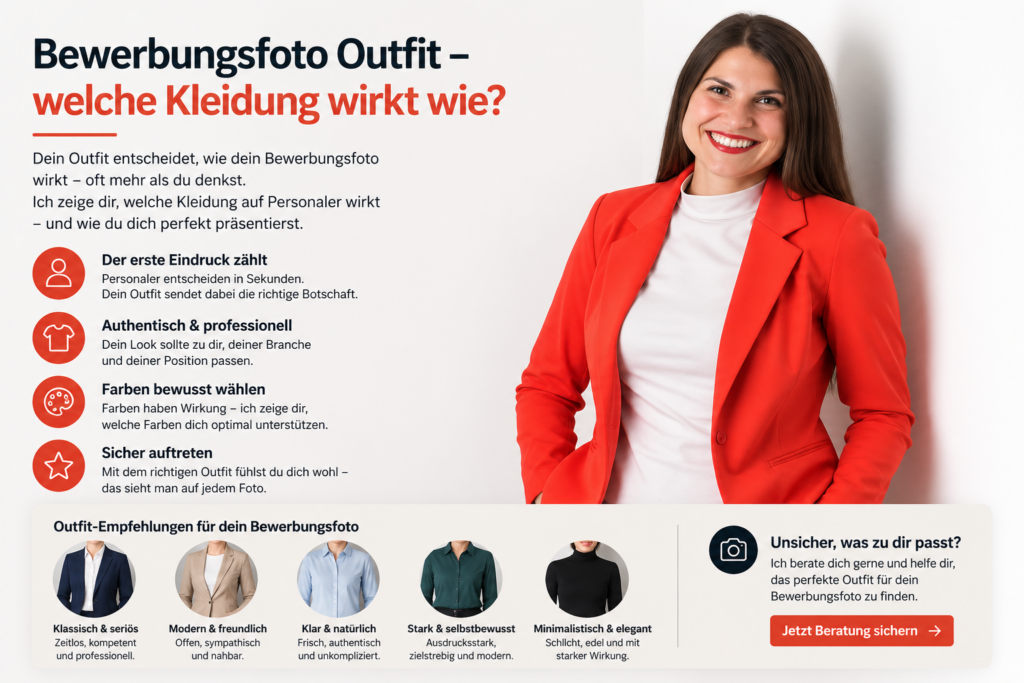 Bewerbungsfoto Outfit – welche Kleidung auf Fotos professionell und sympathisch wirkt